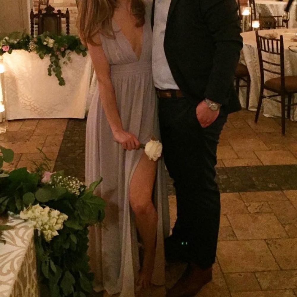 Lulu's Chic Gray Maxi Dress